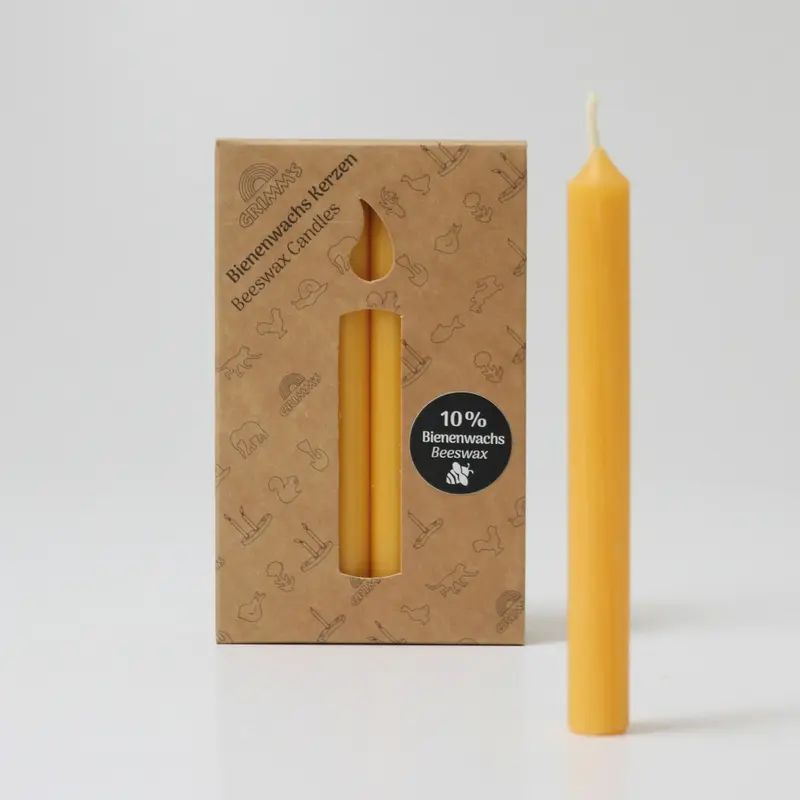 12 bougies Amber 10% cire d'abeille GRIMM's