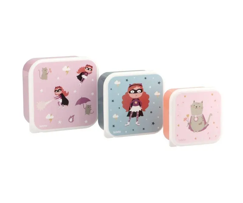 3 Boîtes à Déjeuner Fille Fantastique