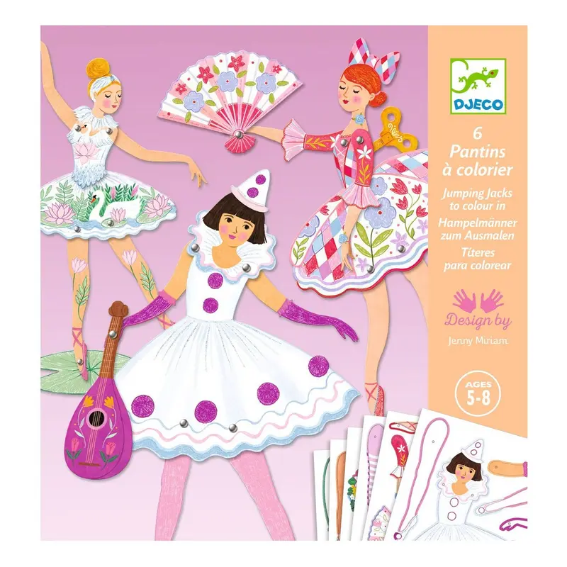 6 Pantins à colorier - Tutus