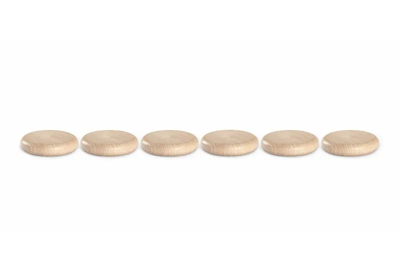 6 Pièces en bois Grapat - Naturel