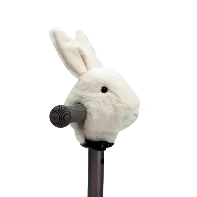Accessoire tête de lapin blanc pour vélo ou trottinette enfant