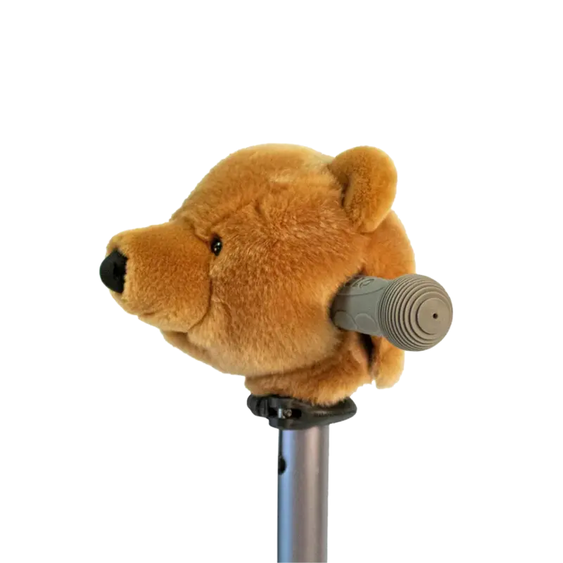 Accessoire tête d’ours brun pour vélo ou trottinette enfant