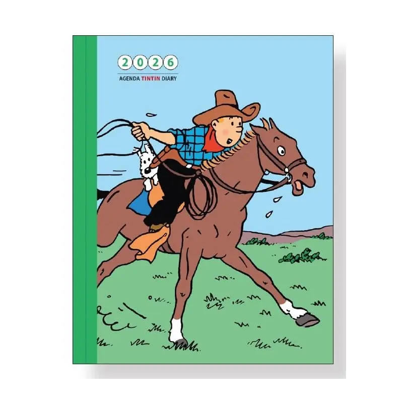 Agenda Tintin 2026 de bureau - Hergé 15,5 x 21 cm