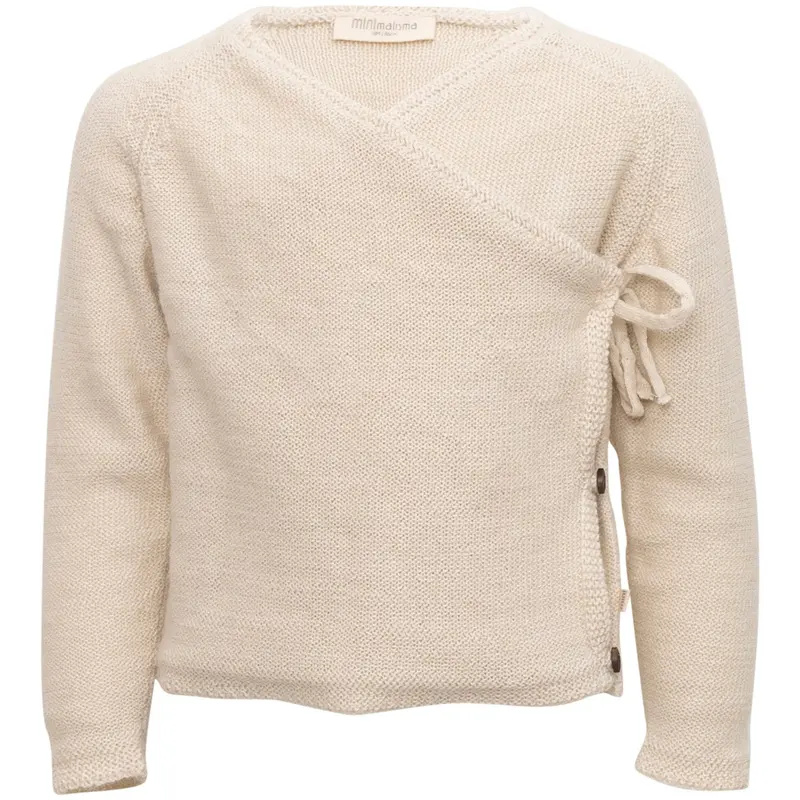 Alpaca Knitted Koala Wrap Cardigan - Cream - 3-18m