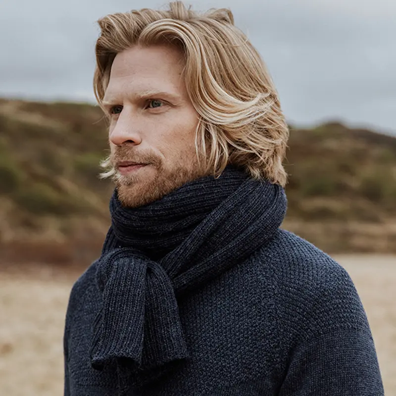Alpaca Unisex Rib Scarf - Multiple Colours - One Size