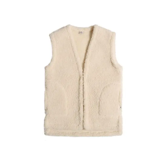 Alwero Gilet sans manche en laine Adulte Folker - Naturel
