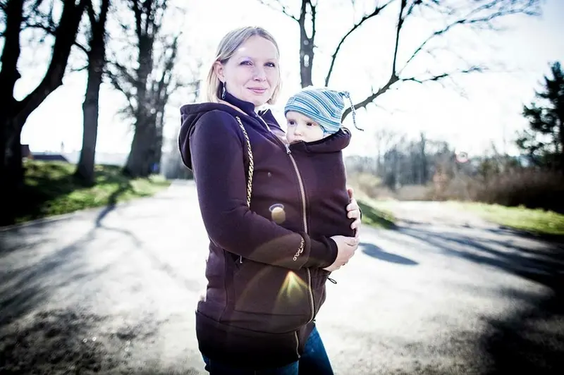 Angel Wings Hoodie de portage Marron