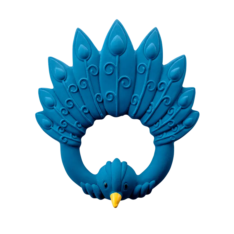 Anneau de dentition Paon Bleu