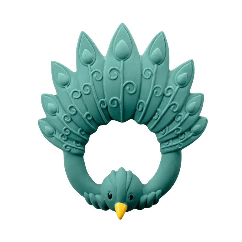Anneau de dentition Paon Vert