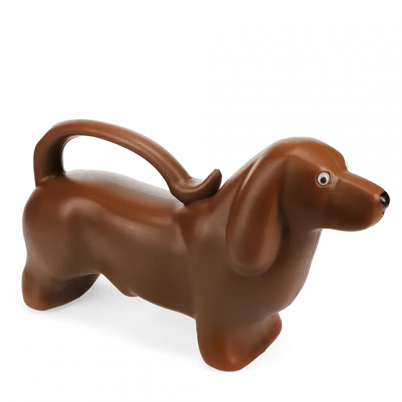 Arrosoir teckel 2L pour enfants en plastique marron