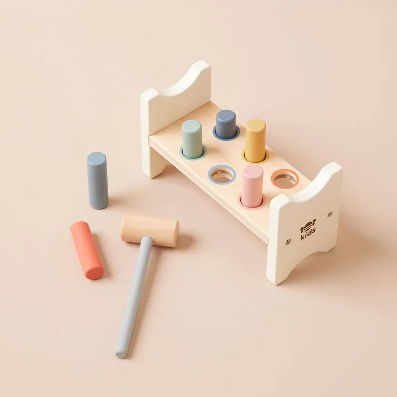 Article Enfant Banc à Marteaux pour Enfants en Bois