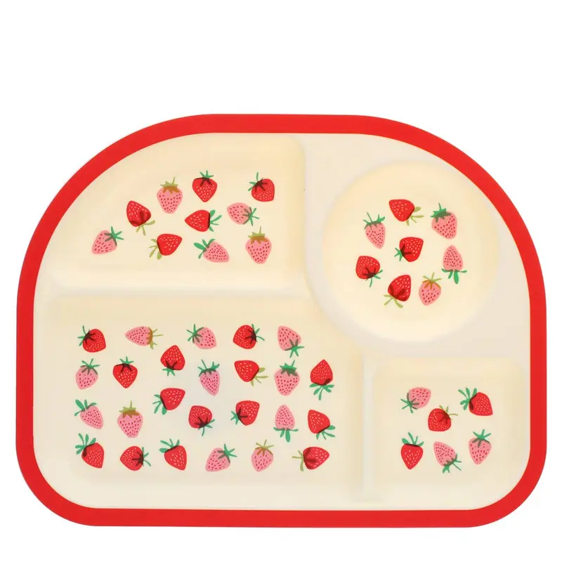 Assiette à Compartiments Fraise - Rex