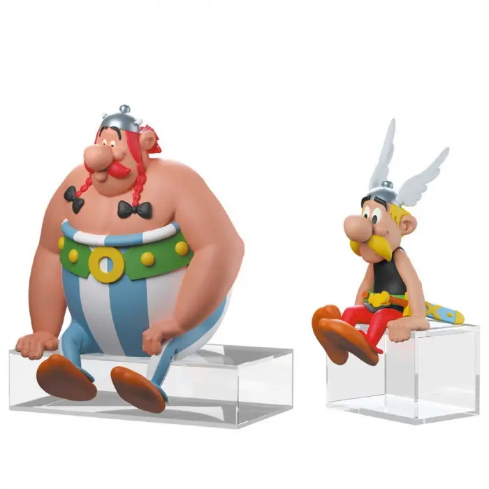 Astérix et Obélix assis - Figurines de collection en PVC