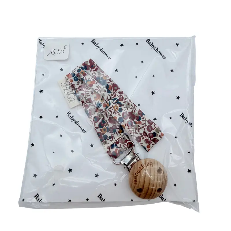Attache-sucette à motifs fleuris multicolores