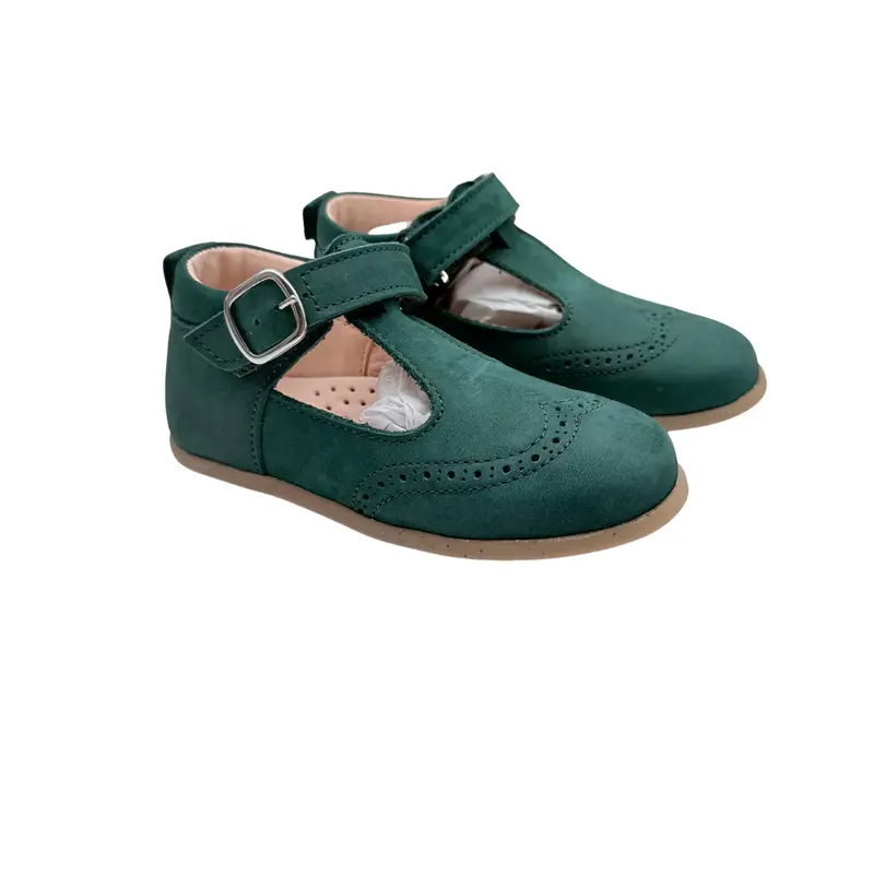 Babies premiers pas en cuir vert - 24