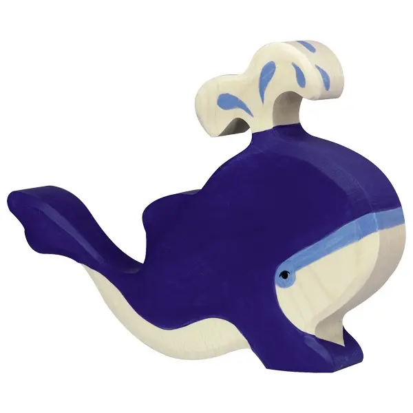 Baleine Bleue - Figurine en bois