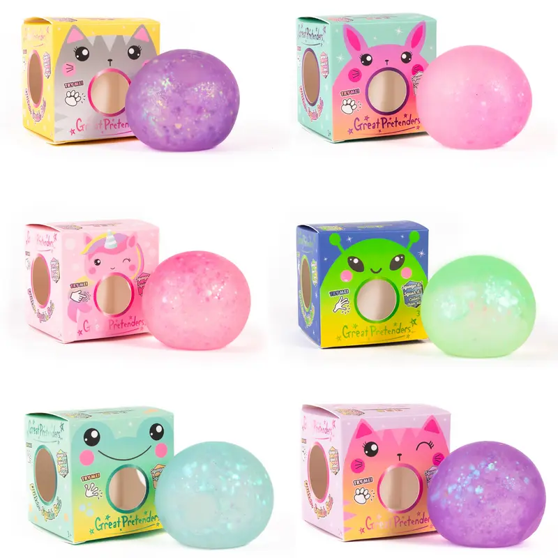 Balle squishy à paillette