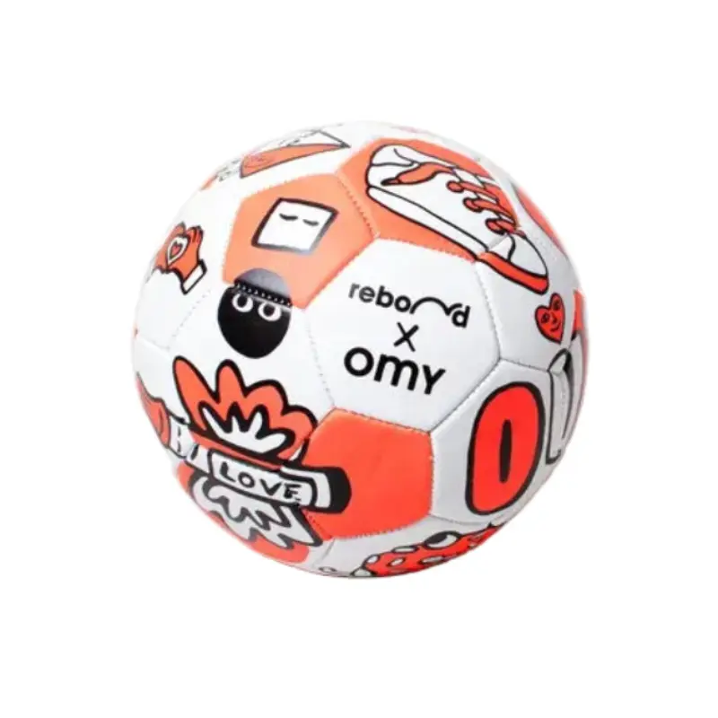 Ballon Foot blanc et orange - Rebond