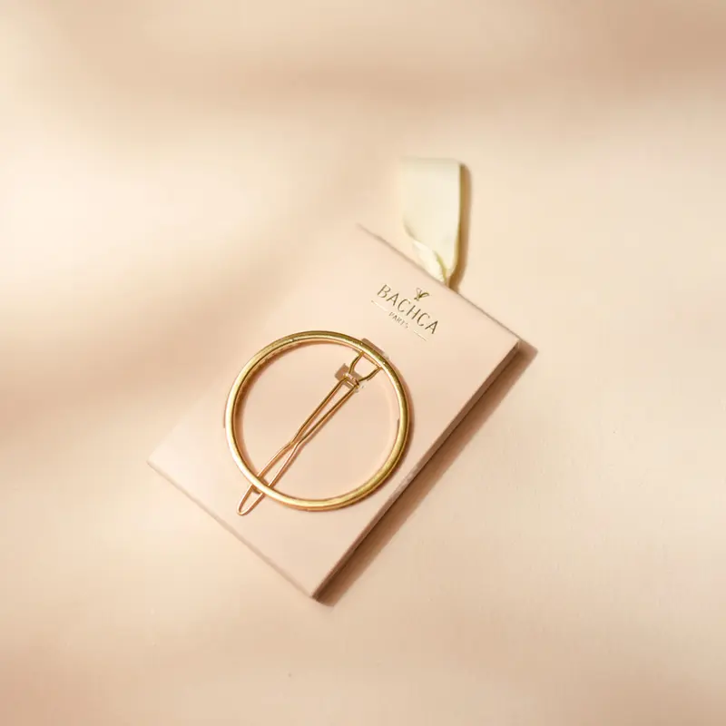 Barrette Ronde Dorée - Bachca
