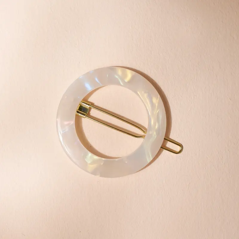 Barrette Ronde Nacre - Bachca