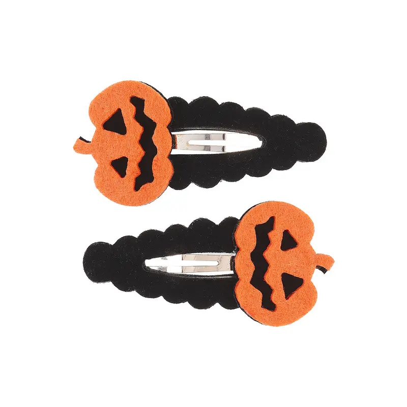 Barrettes citrouille orange
