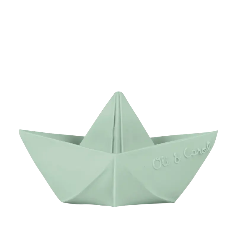 Bateau Origami Menthe – Jouet de Bain et Dentition Bébé