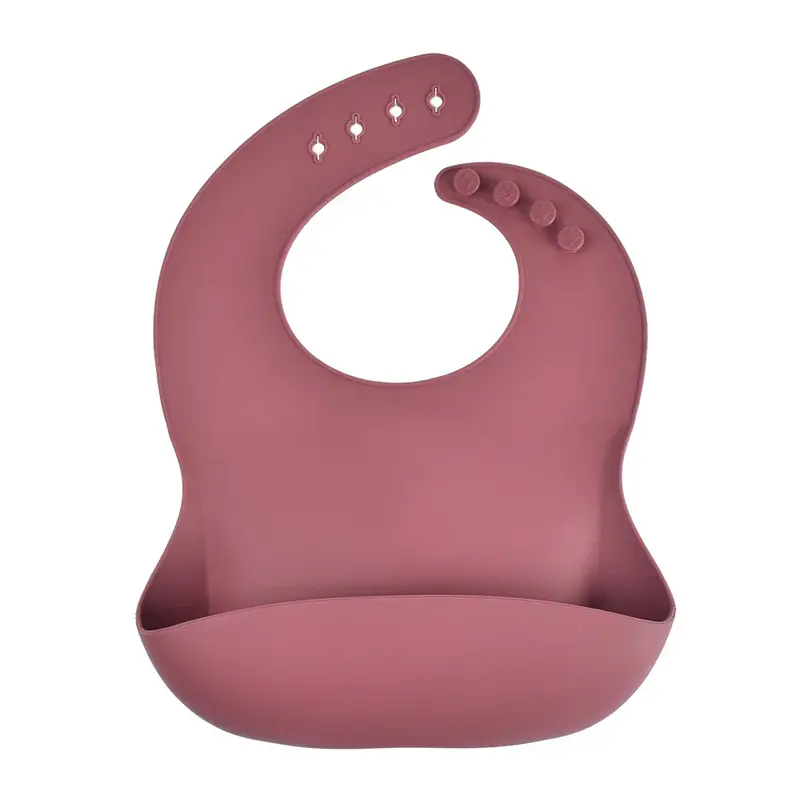 Bavoir Silicone Bébé Imperméable avec Poche – Dès 6 mois