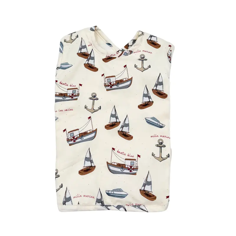 Bavoir tablier bébé motif marin