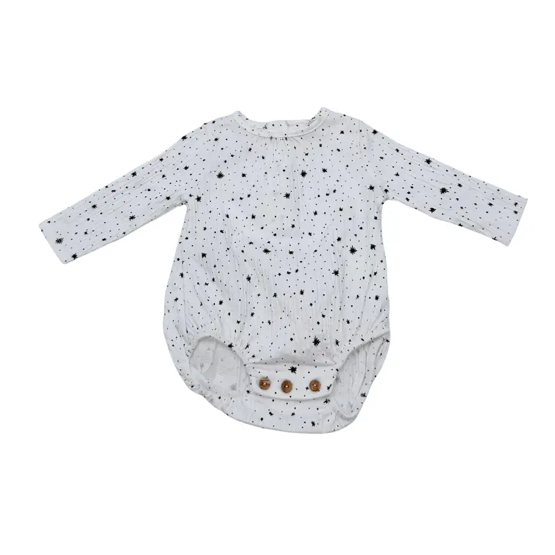Body bébé blanc à étoiles noires - 1-3 mois