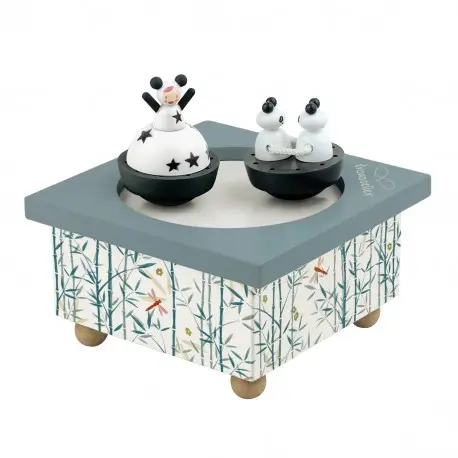 Boîte à musique dancing - Panda en bois
