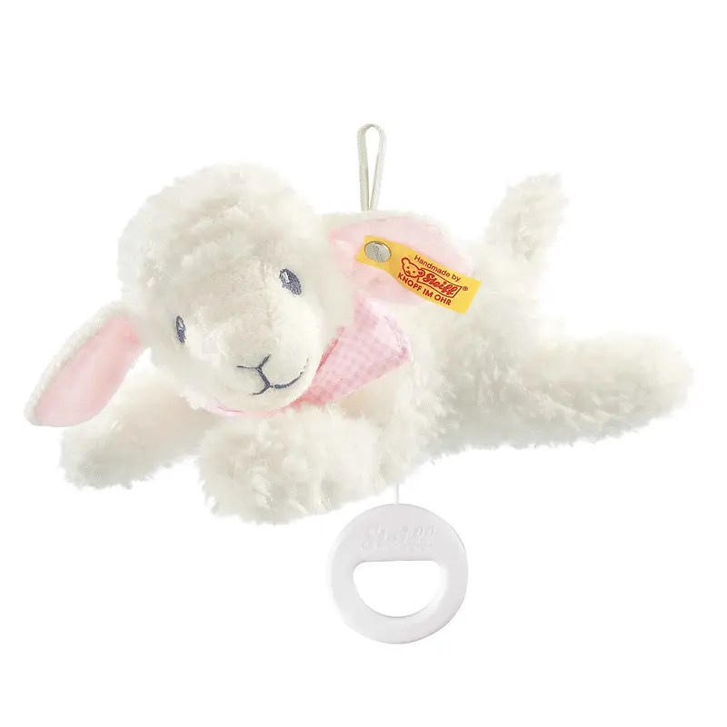 Boîte à musique peluche agneau