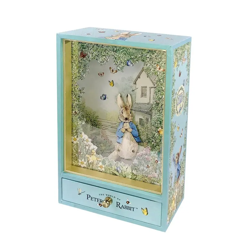 Boîte à musique veilleuse dancing tiroir - Peter Rabbit Jardin