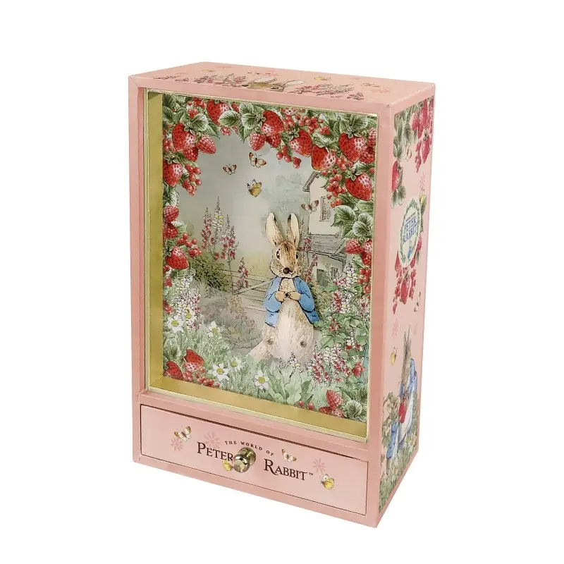 Boîte à musique veilleuse dancing tiroir - Peter Rabbit veilleuse fraises