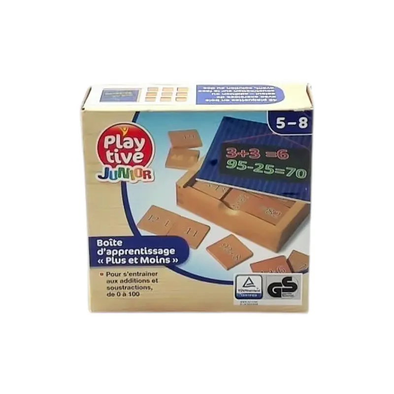 Boîte d'apprentissage - Plus et moins