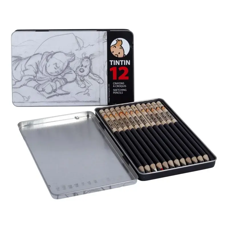 Boîte de crayons à croquis HB - Tintin