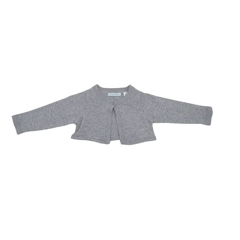 Boléro gris maille fine irisée — 12 mois