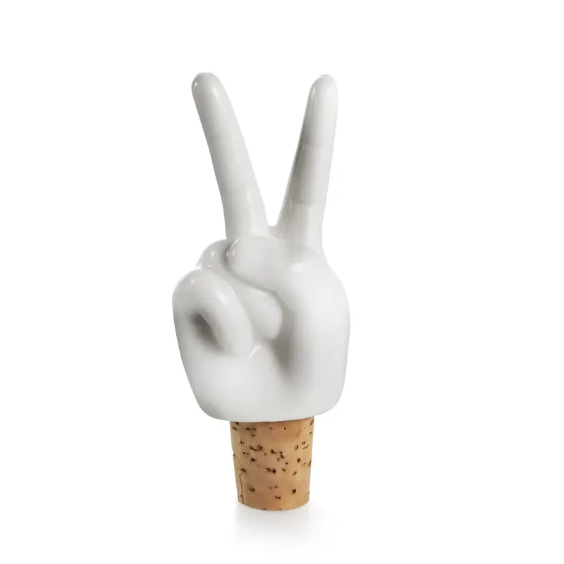 Bouchon de bouteille Helping Hands Peace - 10 cm
