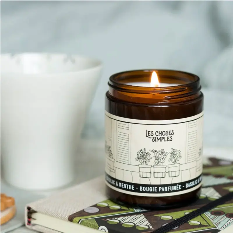 Bougie Basilic & Menthe - Les Choses Simples