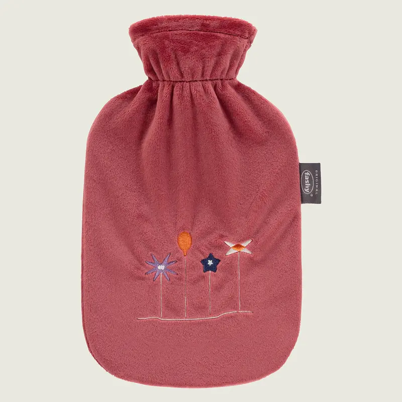 Bouillotte à eau déhoussable fleurs thermoplastique Fashy