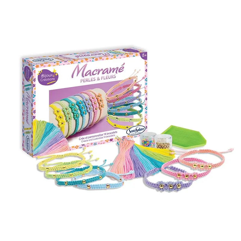 Bracelets Macramé - Perles et Fleurs