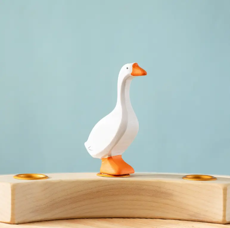 BumbuToys Figurine en bois pour couronne de célébration - Oie