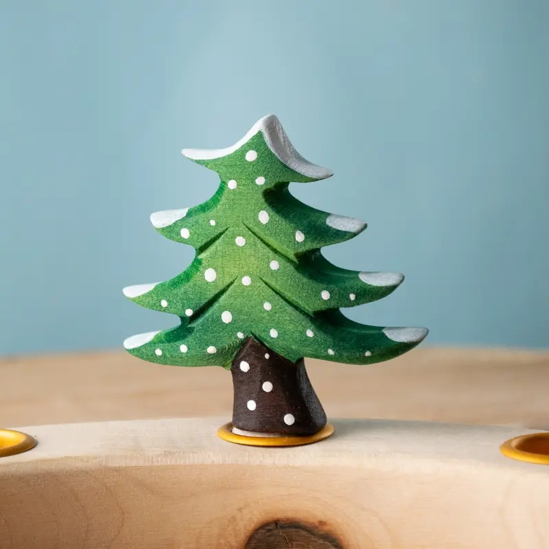 BumbuToys Figurine en bois pour couronne de célébration - Sapin d'hiver