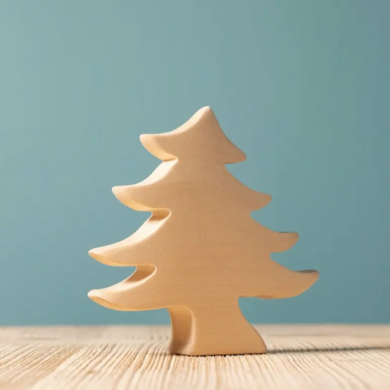 BumbuToys Petit sapin en bois naturel