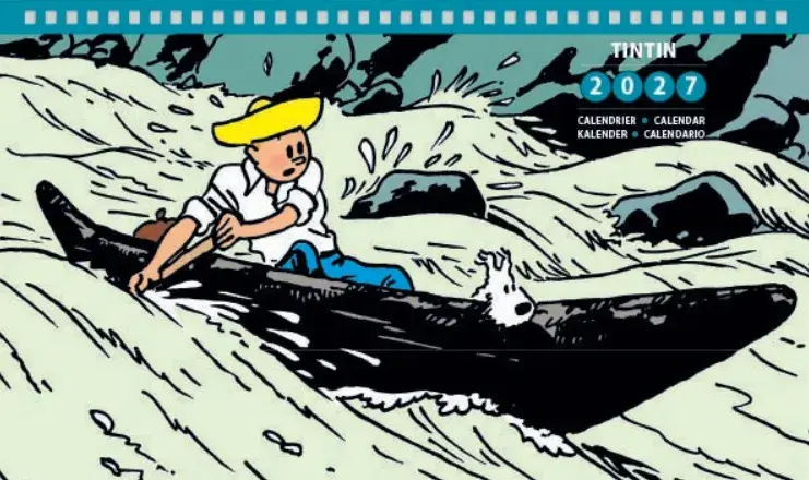 Calendrier 2027 Tintin à poser