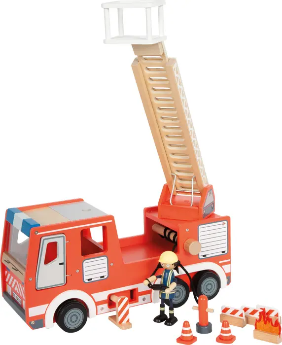 Camion de pompiers en bois
