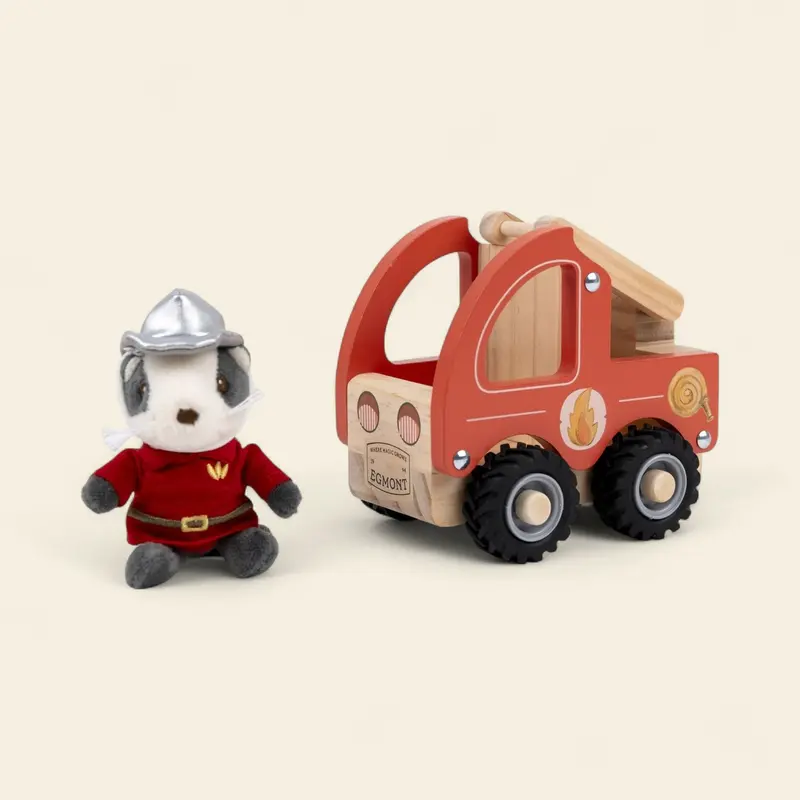 Camion de pompiers en bois - petit