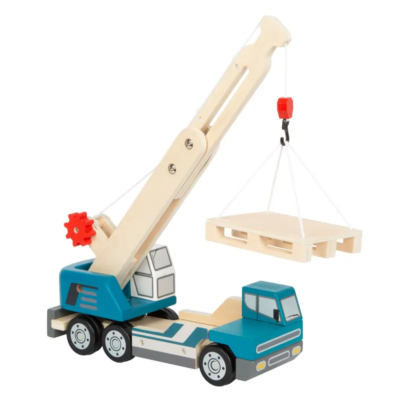 Camion-grue en bois avec palette
