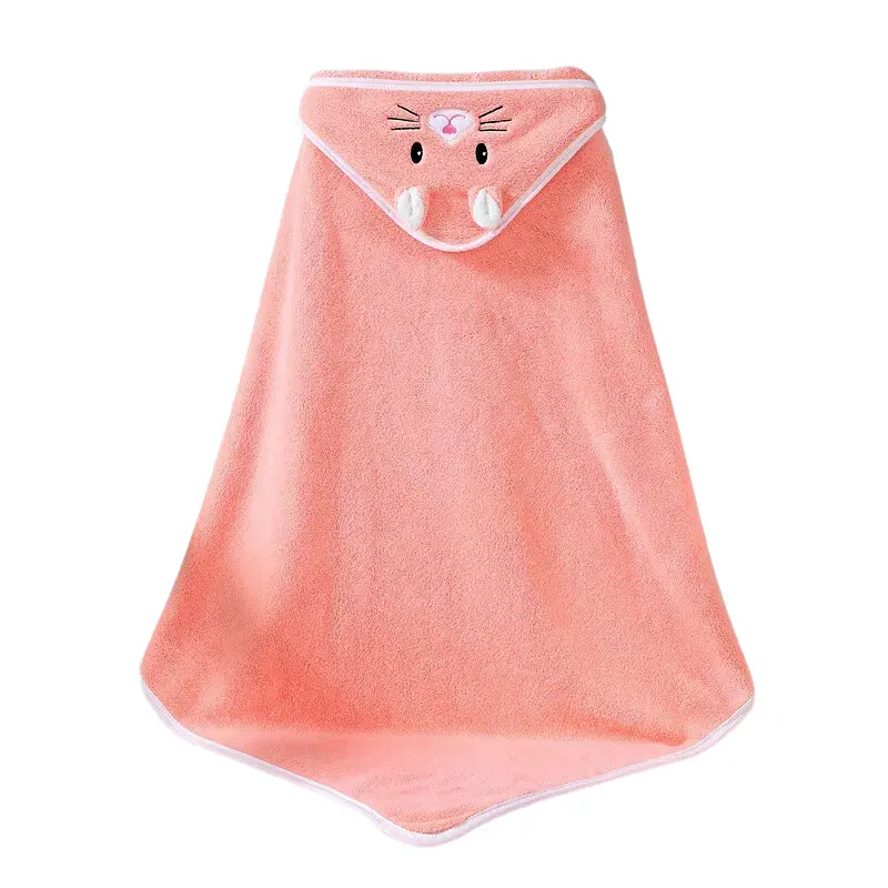 Cape de Bain Bébé Polaire à Oreilles – 80 x 80 cm, 0-36 mois