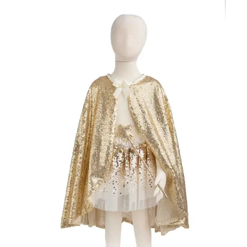 Cape de princesse dorée sequins