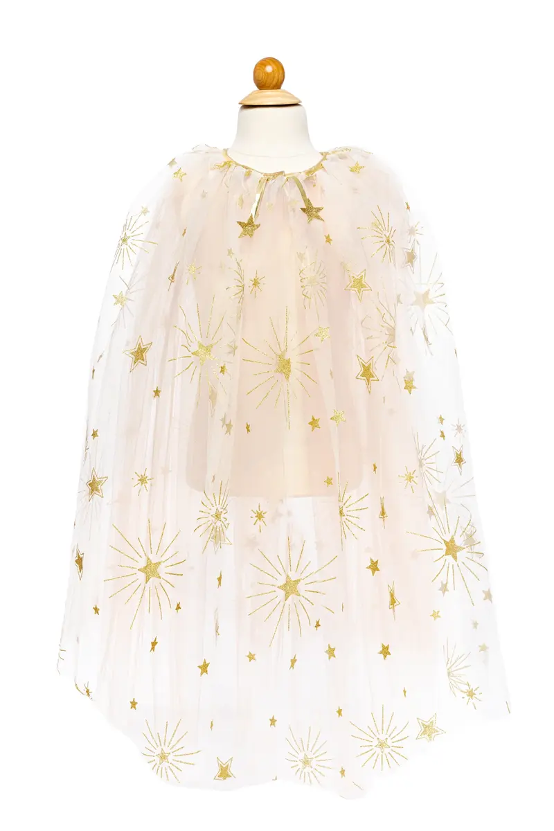 Cape en tulle étoilée or